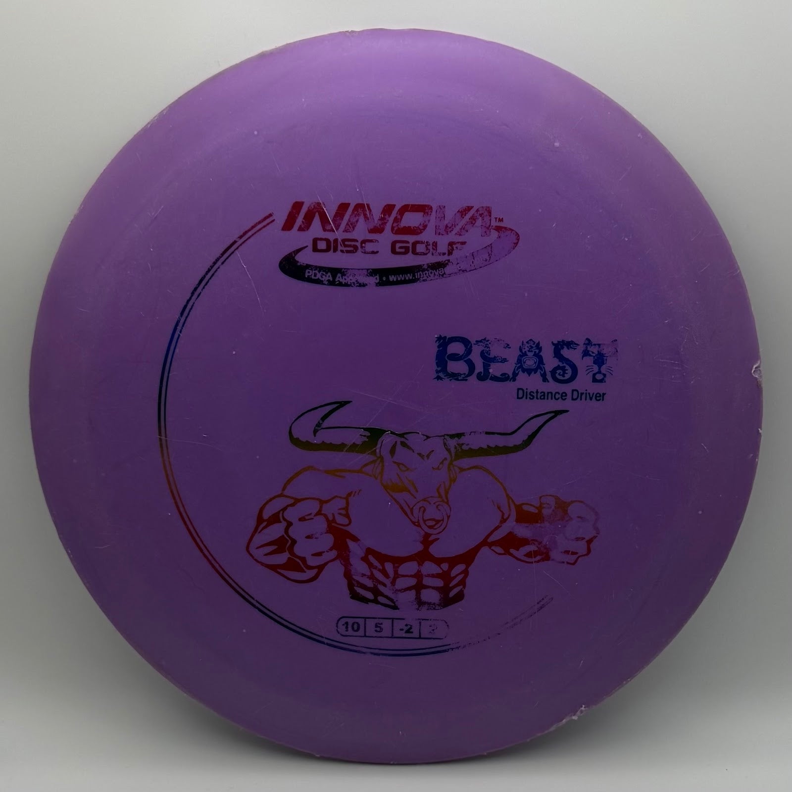 Innova DX Beast purple front with Beast stamp