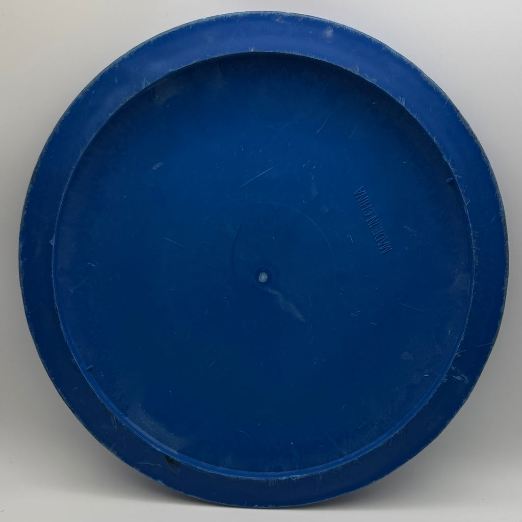 Generic Frisbee vibrant blue back showing MADE IN CHINA