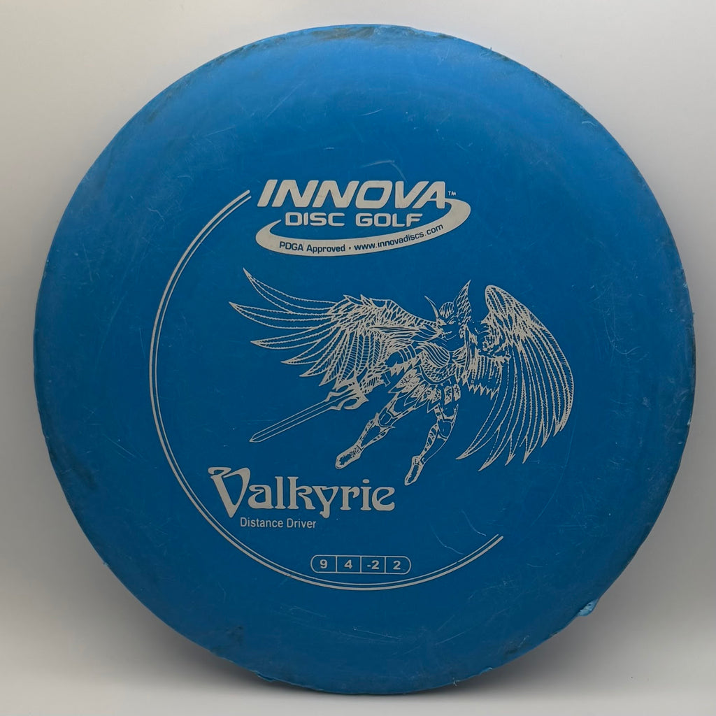 Innova DX Valkyrie blue front with Valkyrie warrior stamp