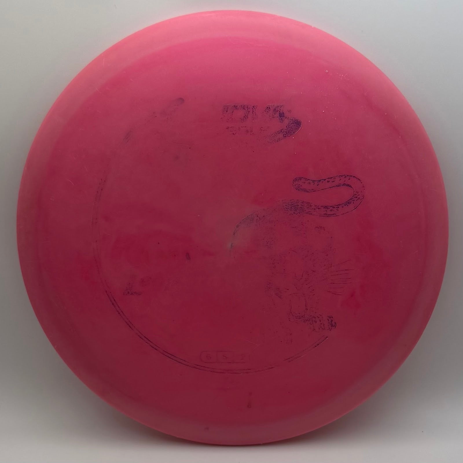 Innova Champion Leopard pink coral front with faded leopard stamp